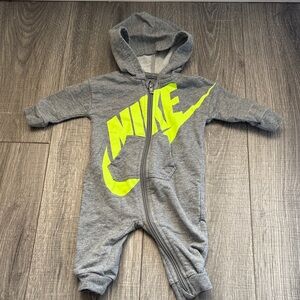 Nike Kids Gray and Neon Yellow One Piece